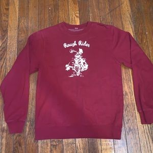 brandy melville rough rider sweatshirt brown